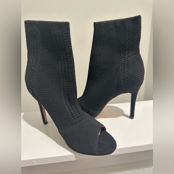Brand new black open toe booties. Size US 8. - Picture 2 of 4